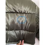 7 For All Mankind Seven For All Mankind Green Puffer Oversized Cropped Adjustable Waist Jacket L Photo 7