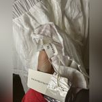 White Textured Shirt and Shorts‎ Set, Button Down Top & Elastic Waist Size XS Photo 3