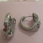 Chunky silver Swarovski hoops Photo 5