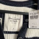 Abercrombie & Fitch Small Sweater Blue/White Striped Button Up Size XS Photo 2