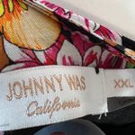 Johnny Was  Black Multicolor Floral Silk Blend Wrap Midi Coverup Skirt XXL Summer Photo 10