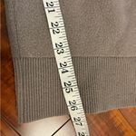 ZARA  Knit Wide Leg Pants Brown Fleece Textured Ribbed Hem Pull-On Lounge Small Photo 14