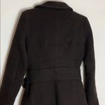 SOIA & KYO  chocolate brown wool belted jacket Small Photo 4