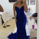 Portia and Scarlett Blue Sparkly Prom Dress Photo 0