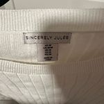 Sincerely Jules  Off-White Ribbed Knit Top Photo 2