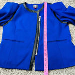 Vince Camuto Emperor Blue Rough & Refined Vegan Leather Blazer Jacket Petite 6 Photo 9