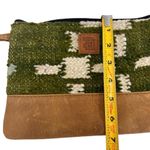 Achiote Guatemalan Goods Wool Full Grain Leather Pouch Green Photo 7