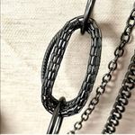 Premier Designs  long dark grey metal necklace Photo 7
