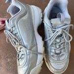 FILA Womens Disruptor II Premium Metallic Silver SNEAKERS 9.5 Photo 1