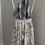 Free People Beach Day Mini Dress Halter Neck Blue Print Size XS Photo 1