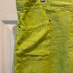 Horny Toad Women's 100% Linen Bright Green Casual Shorts Size 14 Resortwear Photo 1