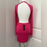 Lulus 🆕  Fuchsia Long Sleeve Wrap Dress Size S Photo 1