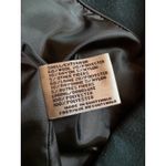 DKNY  Coat Womens 12 Green Wool Blend Ruffle Front Snap Button Long Jacket Photo 3