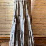 CAbi Dress Gray Heathered Resort Tiered Sleeveless Maxi Size Small Photo 8