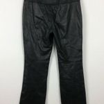 Vintage Context 100% Leather High Waisted Boot Cut Black Minimalist Pants 6P Photo 9
