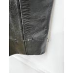 First Genuine Leather Pants Womens Black Smooth Motorcycle Pants Size 28 Photo 5