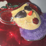 Vintage Red Hat Society Enamel Glitter Holiday Winter Christmas Brooch Pin Photo 4