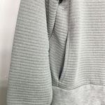 Nike Heathered Gray Training Swoosh Ribbed Sweatshirt Hoodie Small Photo 1