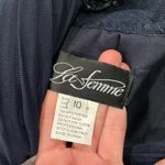 La Femme  Ruched Twist Front Column Gown Dress 10 Photo 3