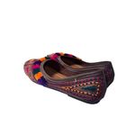 Sadin Multicolored Pakistani Khussa Shoes Flats Slip On Slippers size 8 Brown Photo 4