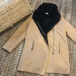 Tobi Double Faced Tan/Black Wool Blend Coat Size Large Photo 1