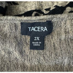 Tacera Dress Women 2X Brown Black Stripe Cheetah Print Removable Necklace Career Photo 7