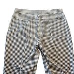Adrianna Papell  Dark Blue &‎ White Gingham Print Cotton Stretch Pants Women's 10 Photo 5