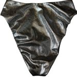 Good American  Reversible High Shine Foil Cheeky Swimsuit Bottoms Photo 6