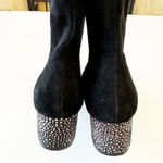 LOGO By Lori Goldstein LOGO Lori Goldstein Polly Black Suede Grommet Boot Size‎ 8.5 Funky Art to Wear Photo 4