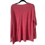 We The Free  Pink Pullover Oversized Lyocell Linen Long Sleeve T-Shirt Sz Small Photo 1