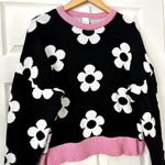 Skinny Dip London Daisy Print Sweater Sz M Black Size M Photo 1