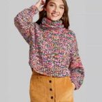 Wild Fable Turtleneck Rainbow Dye Sweater Photo 0