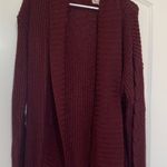 Ambiance Deep Red Open Front Cardigan Size L Photo 1