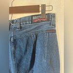 Vintage 80s Brittania High Waisted Pleated Tapered Mom Jeans Size 12 EVC 490 Blue Photo 4
