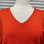 Joseph A  NWT Orange Grenadine Cold Shoulder Short Sleeve Lightweight Sweater Photo 1