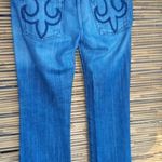 DPD 31x33 Deluxe Premium Denim Fleur de Lis Stitched Pocket Jeans Blue Size 31 Photo 1