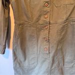 Duluth Trading Co Green Denim Shirt Dress Womens XS Casual Gorpcore Coverall Photo 6