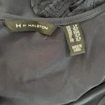 H by Halston Jumpsuit Women Large Petite Navy Blue Jersey Lace Flutter Sleeve LP Photo 6