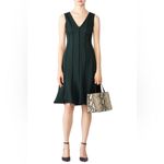 Adelyn Rae  Pilar Knit Ponte Green V Neck Sleeveless Midi Dress One Size Preowned Photo 1