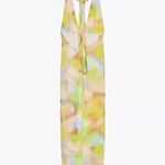 ZARA  mesh Vibrant Multicolor Halter maxi Dress evening party cocktail Photo 8