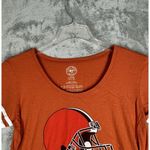 47 Brand Cleveland Browns Shirt Womens Large Orange‎ Tee Casual Sportswear Loungewear Photo 3