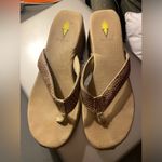 Volatile snakeskin high end thong wedges comfortable size 10 women’s Tan Photo 3