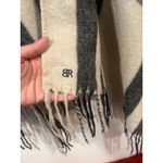 Banana Republic  Plaid Cashmere Blend Poncho Cream Black Womens Fall Winter Photo 3