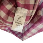 Woman Within  Casual Button Up Shirt Short Sleeve Pink Checkered Size XL 18/20 Photo 6