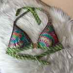Trina Turk Folkloric Festival Halter Tie Back Bikini Top Size 12 Photo 8