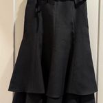 CO Black Layered Midi Wool , Cotton & Silk Skirt Size XS Photo 0