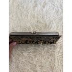 Vintage Baronet Floral Tapestry Clutch Kiss Lock Wallet‎ Black Photo 2
