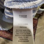 Allison Joy  Blue White Striped Off-Shoulder Fitted Work Blouse size Small Photo 4