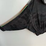 Vintage Havana Rainbow Stripe Camo Sweatshirt NWT Quarter Zip Colorful Pride Gray Photo 9