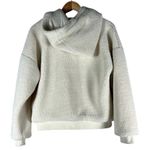 Elodie Hoodie Womens M Cream Sherpa Pullover Oversized Soft Minimalist Neutral Photo 4